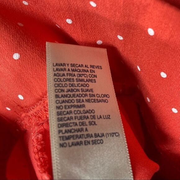 RAFAELLA Women’s Orange Polka Dot Pants, Size 6 ankle skinny‎ - Picture 6 of 11